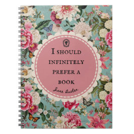 Cuaderno Jane Austen Quote Notebook "Prefer a Book" 