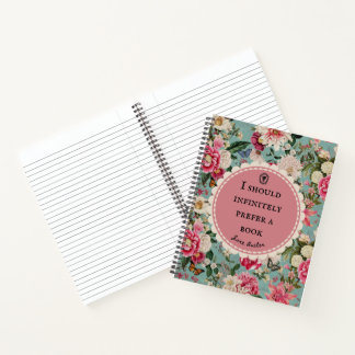 Cuaderno Jane Austen Quote Notebook "Prefer a Book"