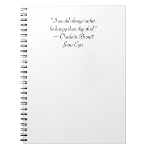 Cuaderno Jane Eyre Prefiere Ser Feliz Que Digna Cita