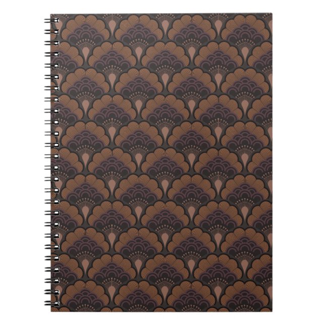 Cuaderno Japanese art deco style - Chocolate (Frente)