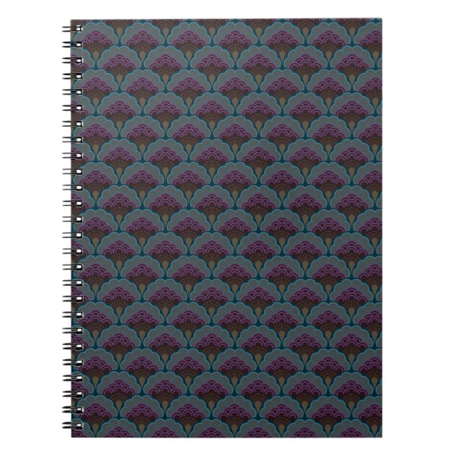 Cuaderno Japanese art deco style_Midnight (Frente)