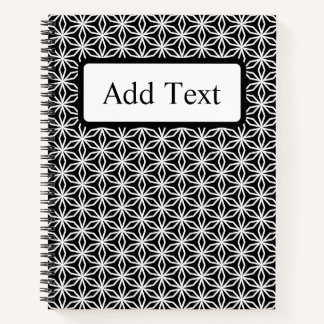Cuaderno Japanese-Inspired Geometric Black & White Custom
