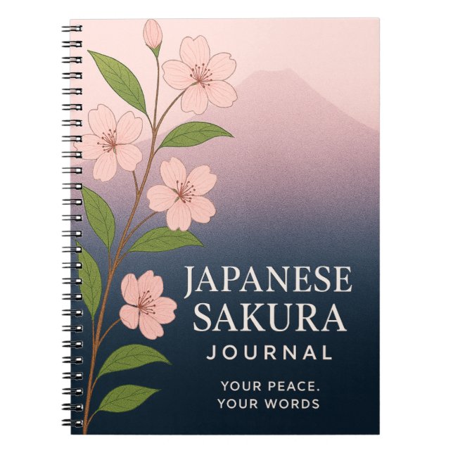 Cuaderno Japanese Sakura Journal: Nature-Inspired Notebook  (Frente)