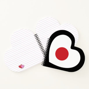 Cuaderno Japón   Corazón de la bandera japonesa