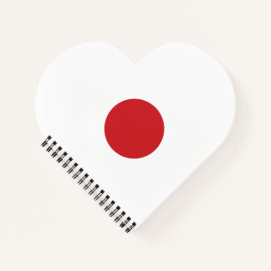 Cuaderno Japón   Corazón de la bandera japonesa