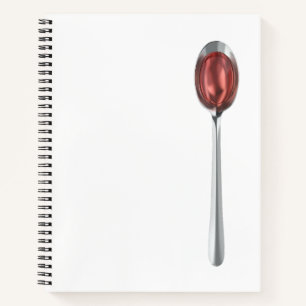 Cuaderno Jarabe rojo en cuchara de plata