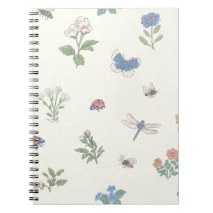 Cuaderno Jardín Botánico de Flores Patrón de Pradera Silves