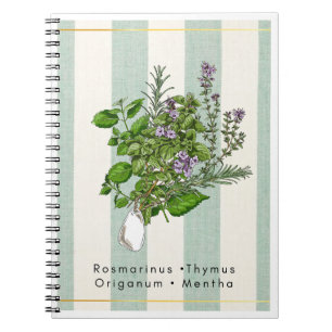 Cuaderno Jardín Botánico de Hierbas Mezcla - Arte de Cocina