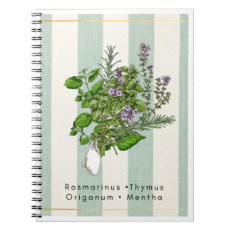 Cuaderno Jardín Botánico de Hierbas Mezcla - Arte de Cocina