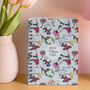Cuaderno Jardín Botánico Mejor Mamá Jamás Blue Hummingbird