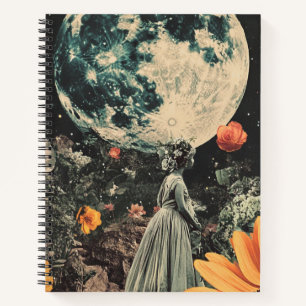 Cuaderno Jardín Celestial de la Luna Chica Floral Sepia