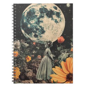 Cuaderno Jardín Celestial de la Luna Chica Floral Sepia