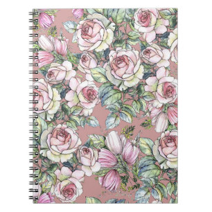Cuaderno Jardín de acuarelas: Elegancia de los Tulipanes Ro
