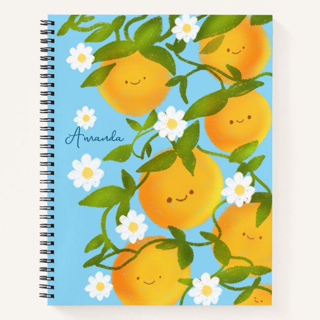 Cuaderno Jardín de árboles de los Naranjas de verano (Anverso)