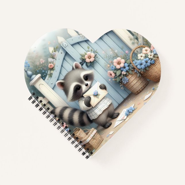 Cuaderno Jardín de Cartas del Mapache Pastel (Anverso)