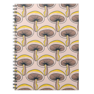 Cuaderno Jardín de champiñones: Patrón de la Naturaleza Vin