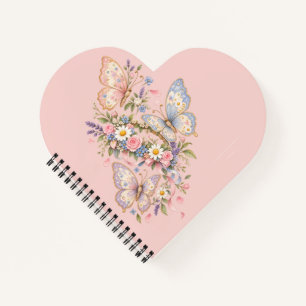 Cuaderno Jardín de Cumpleaños de Mariposa Pastel 