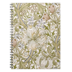 Cuaderno Jardín de flores clásicas de lirio dorado de Willi