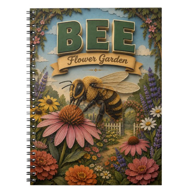 Cuaderno Jardín de flores de abeja POPCUT (Frente)
