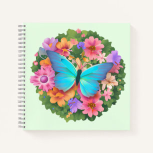 Cuaderno Jardín de flores de mariposa