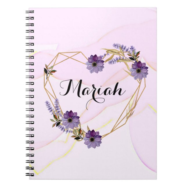 Cuaderno Jardín de flores moradas (Frente)