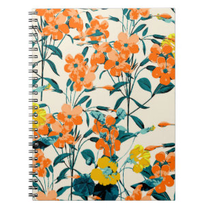 Cuaderno Jardín de flores. Pequeñas flores y ramas cortas