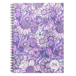 Cuaderno Jardín de flores silvestres australianas púrpura
