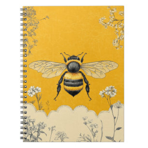 Cuaderno Jardín de flores silvestres de abeja de miel vinta