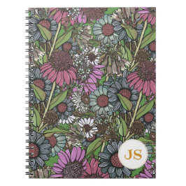 Cuaderno Jardín de flores silvestres de verano del monte au