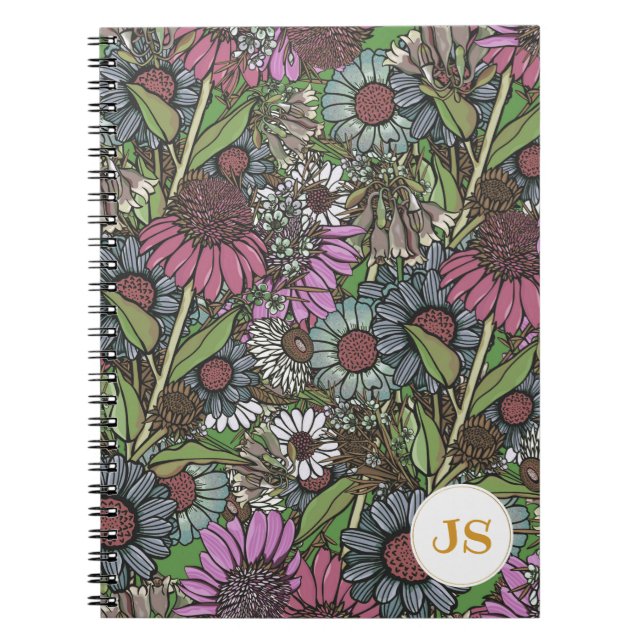Cuaderno Jardín de flores silvestres de verano del monte au (Frente)