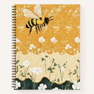 Cuaderno Jardín de flores silvestres Vintage Honey Bee (9)