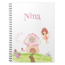 Cuaderno Jardín de flores y hongos encantados personalizado