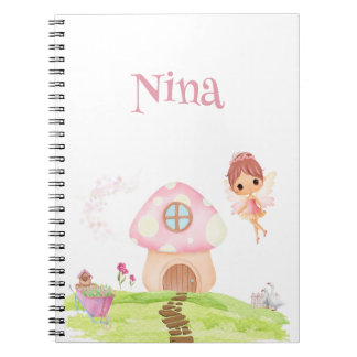 Cuaderno Jardín de flores y hongos encantados personalizado