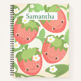Cuaderno Jardín de Fresas Bonito