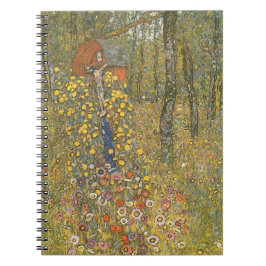 Cuaderno Jardín de granja con crucifijo (por Gustav Klimt)