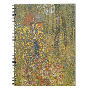 Cuaderno Jardín de granja con crucifijo (por Gustav Klimt)