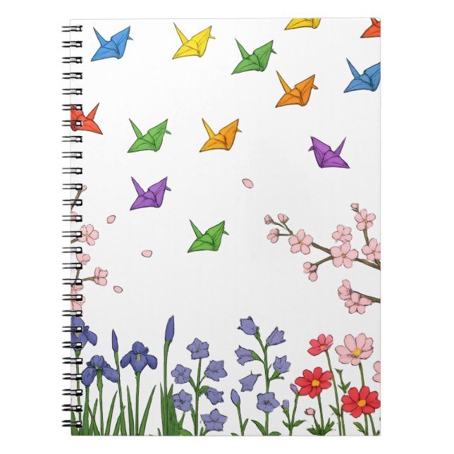 Cuaderno Jardín de Grulla de Papel (Frente)