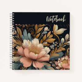 Cuaderno Jardín de hadas - Acanthus de oro ligero, Peony
