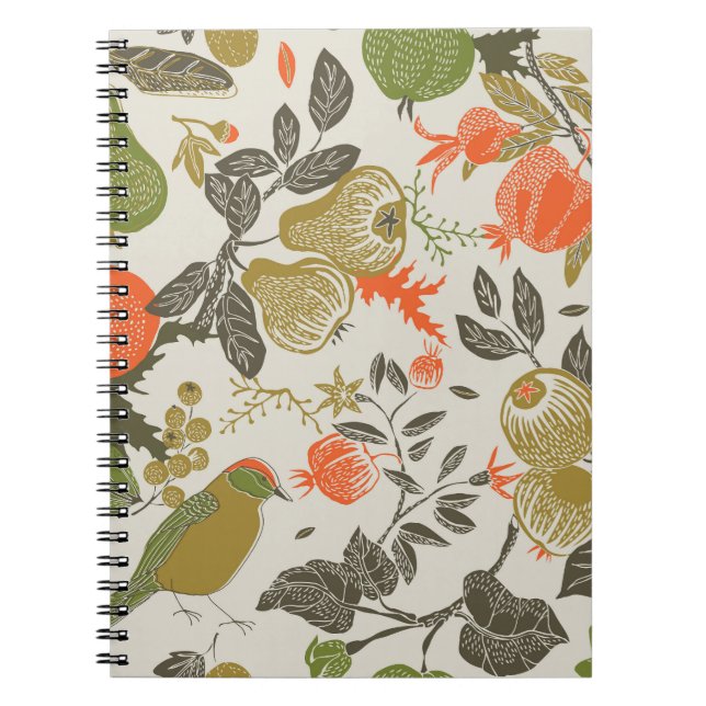 Cuaderno Jardín de la fruta de las aves: sin mar (Frente)