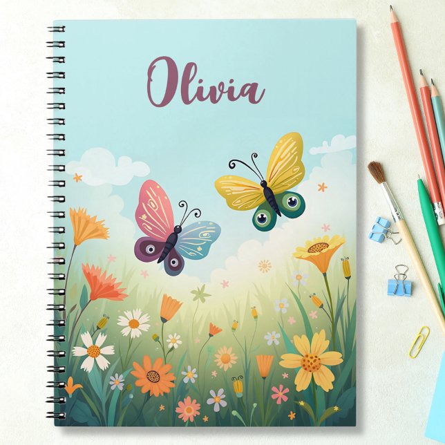 Cuaderno Jardín de mariposas Pastel Whimsical (Subido por el creador)