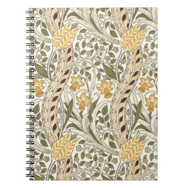 Cuaderno Jardín de Narcisos Flor Clásica Bota William Morri (Frente)