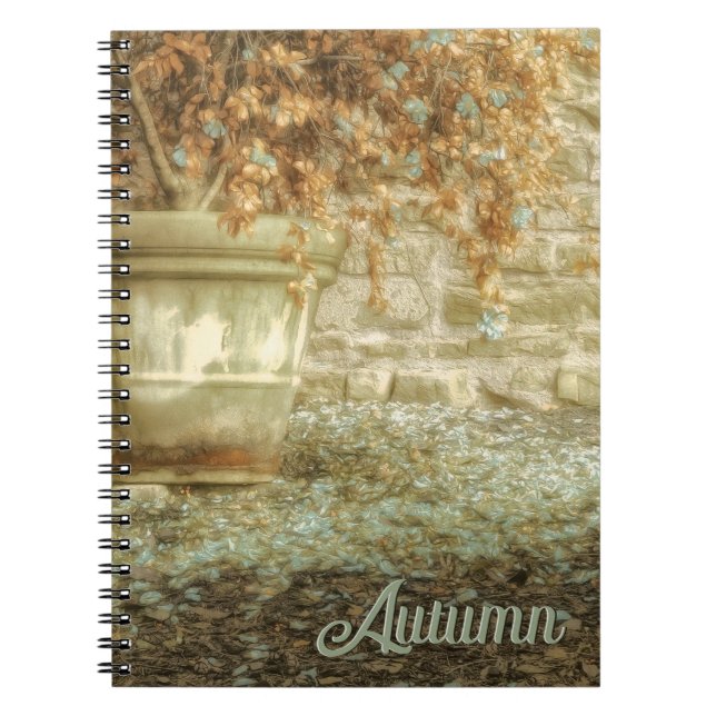 Cuaderno Jardín de otoño rústico (Frente)