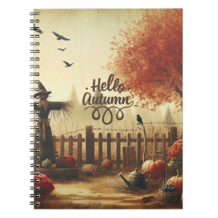 Cuaderno Jardín de otoño y espantapájaros