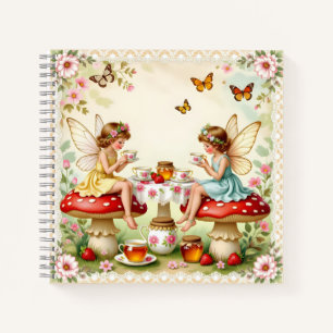 Cuaderno Jardín de picnic de hadas florales vintage