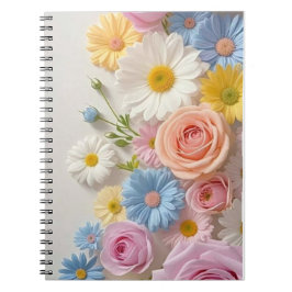 Cuaderno Jardín de Rosas Pastel Elegante: Funda para Carter