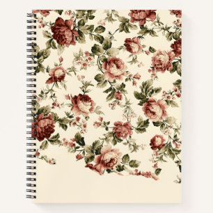 Cuaderno Jardín de Rosas Vintage: Un patrón floral sin foco