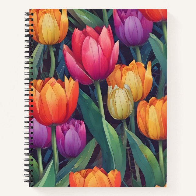 Cuaderno Jardín de Tulipanes (Anverso)