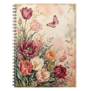 Cuaderno Jardín de Tulipanes de Acuarela Heirloom