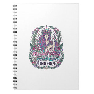 Cuaderno Jardín de unicornios bruja unicornio ropa colorida