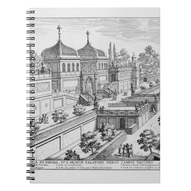 Cuaderno Jardín del duque de Parma en la colina de (Frente)